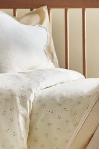 CHILDREN'S COTTON DUVET COVER WITH MINI FLOWER DESIGN