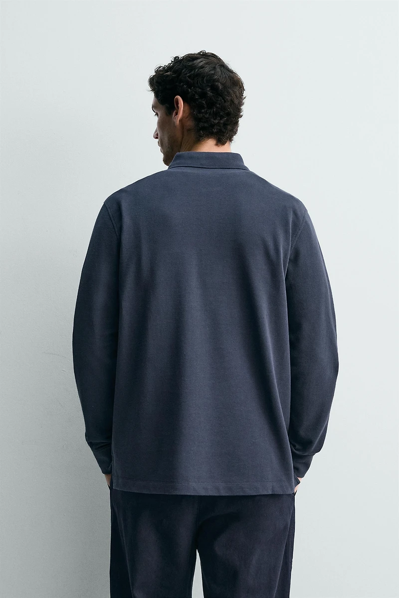 REGULAR FIT PIQUÉ POLO WITH POCKET