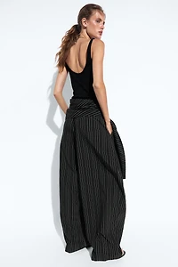 Pantalon barrel fit rayures avec foulard