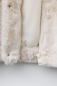 FAUX FUR HOODED JACKET