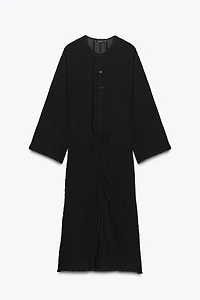 ZW COLLECTION MIDI FROG FASTENER DRESS