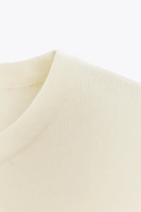 SOFT FEEL SHORT SLEEVE KNIT TOP