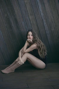 FAUX FUR POLYAMIDE BODYSUIT