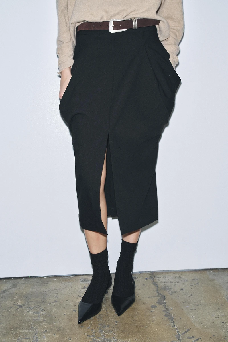 JUPE À POCHES DRAPÉES ZW COLLECTION