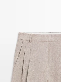 Linen suit trousers