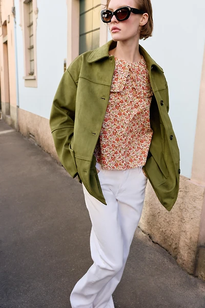 FAUX SUEDE COAT
