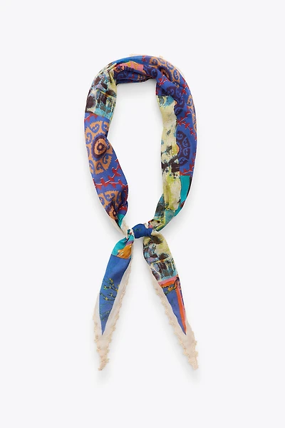 PRINTED TRIM BANDANA