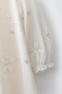 ROBE ROMANTIQUE FLEURS BIJOUX