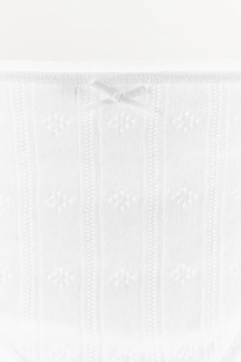 POINTELLE BOTTOMS WITH SATIN BOW