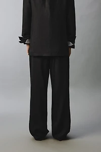 LINEN - LYOCELL PLEATED SUIT PANTS