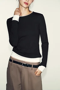 DOUBLE CONTRAST T-SHIRT