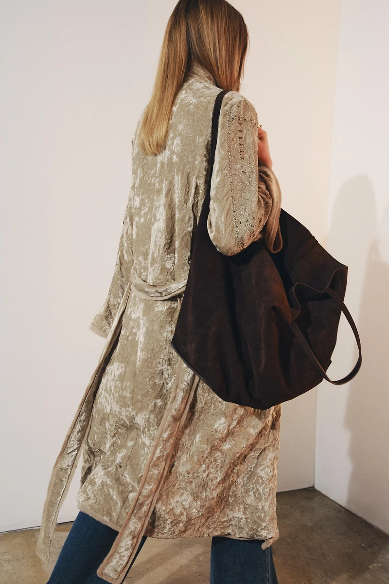 ZW COLLECTION LIMITED EDITION EMBROIDERED VELVET KIMONO