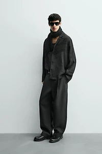 JACQUARD FLOWY SHIRT