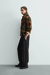 100% WOOL DIAMOND KNIT POLO SHIRT