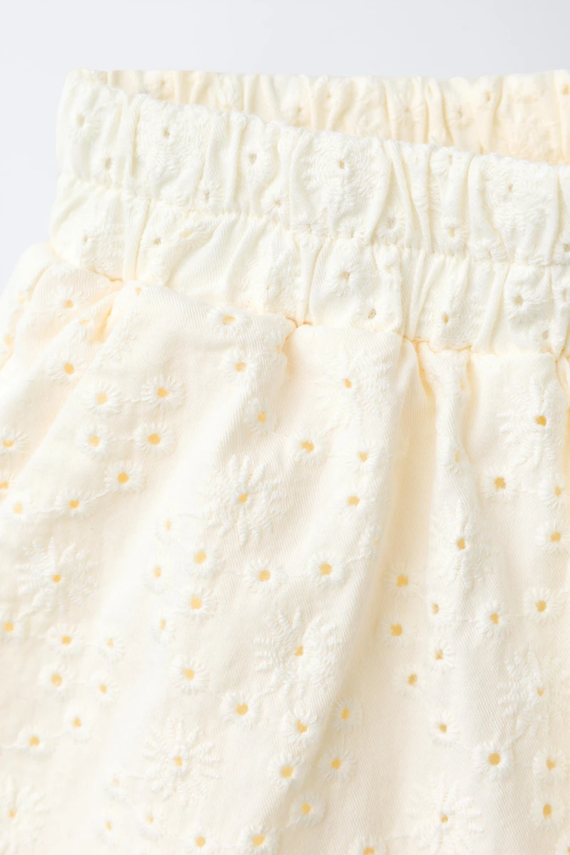 EMBROIDERED SHIFFLY SHORTS