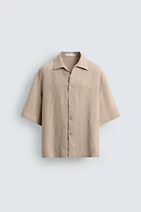 STRIPED JACQUARD BOXY FIT SHIRT
