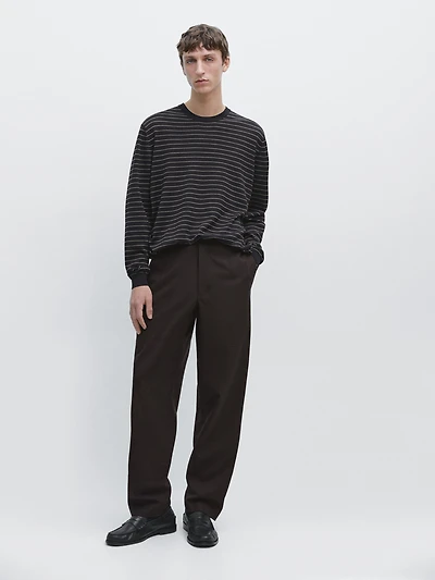 Pull rayé manches longues