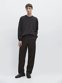 Pull rayé manches longues