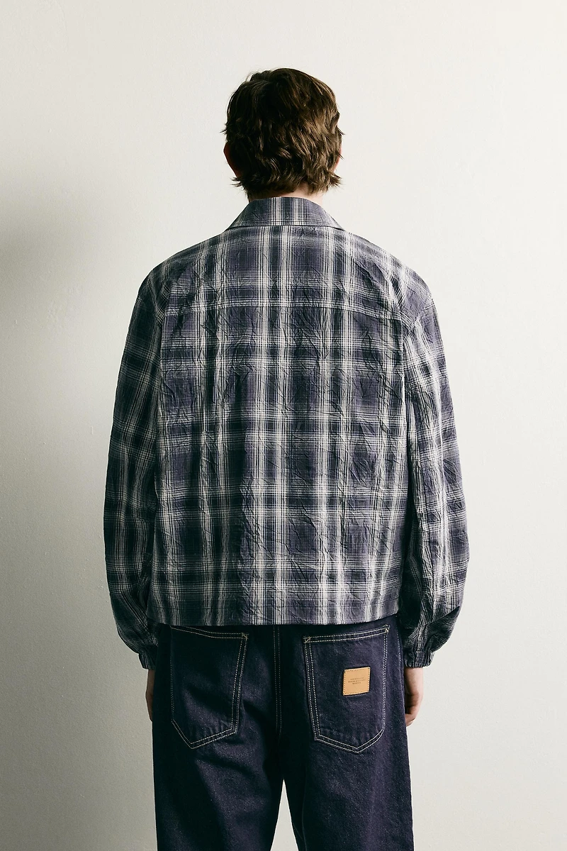 RELAXED FIT PLAID JACKET