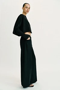 WIDE-LEG LINEN PANTS