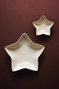 CHRISTMAS STAR STONEWARE PLATE
