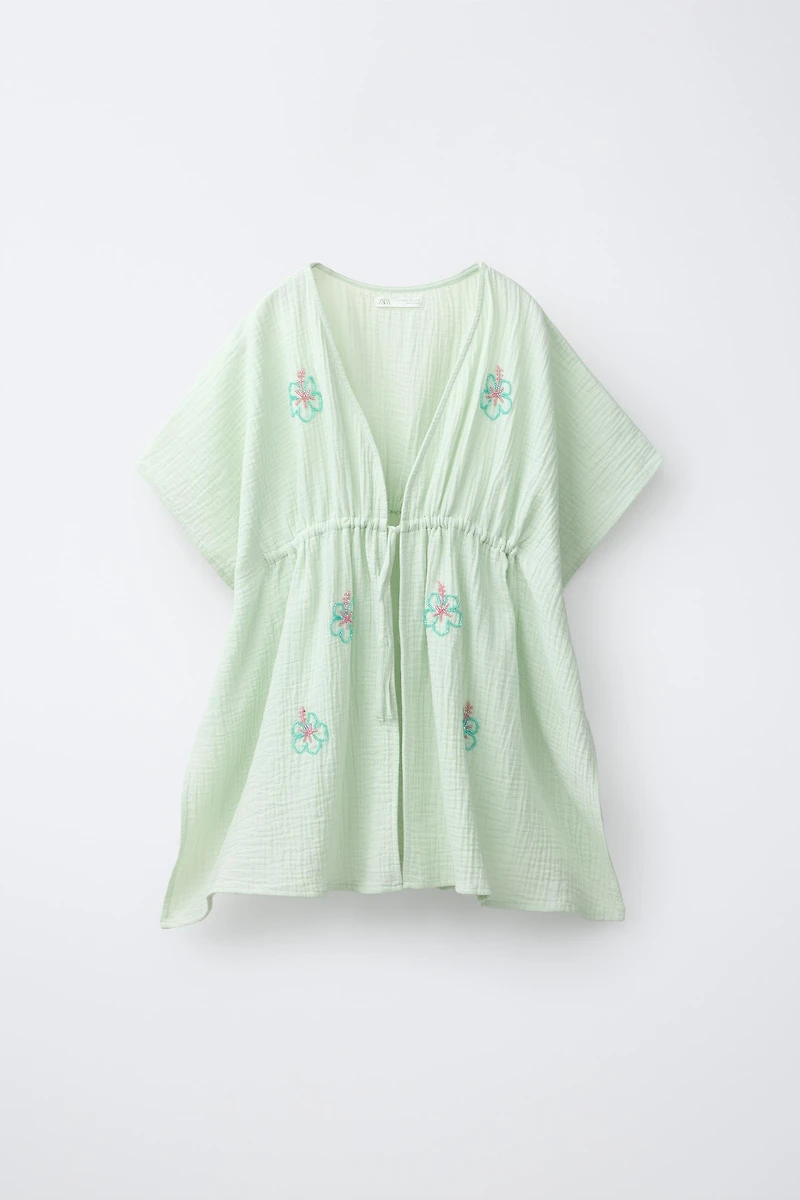 HIBISCUS BEADED CAFTAN