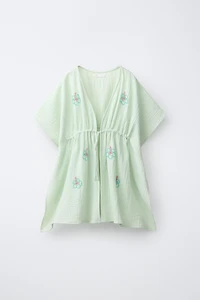 HIBISCUS BEADED CAFTAN