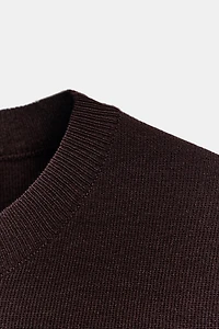 SHORT SLEEVE BASIC KNIT TOP