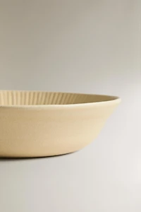 STRIPED STONEWARE SOUP PLATE