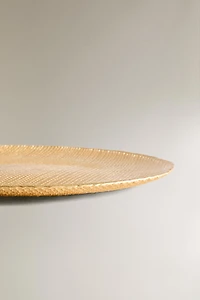 IRREGULAR GOLDEN GLASS CHARGER