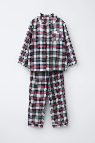 6-14 YEARS/ FLANNEL PLAID PAJAMAS