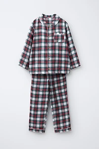 6-14 YEARS/ FLANNEL PLAID PAJAMAS