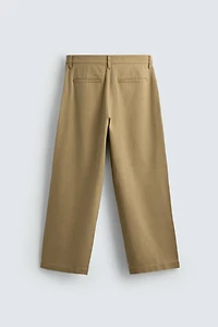 LYOCELL - COTTON PLEATED PANTS