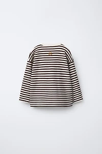 EMBROIDERED STRIPED T-SHIRT
