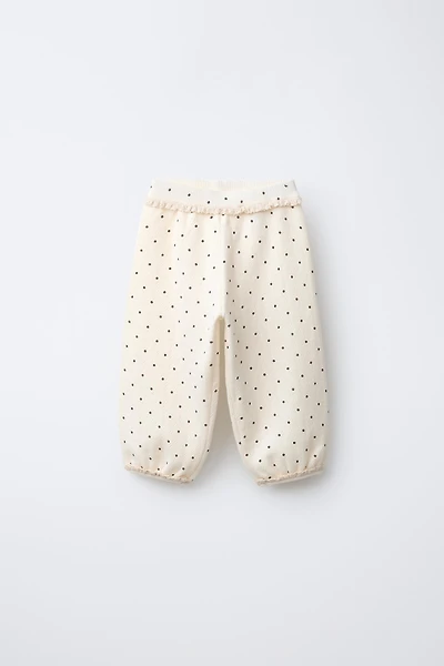 POLKA DOT KNIT PANTS