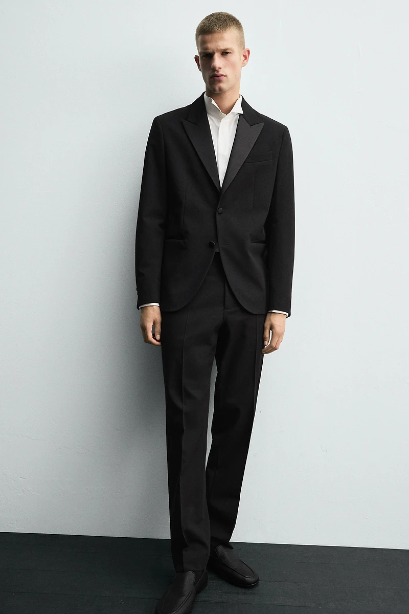 PANTALON DE COSTUME SMOKING AVEC LAINE