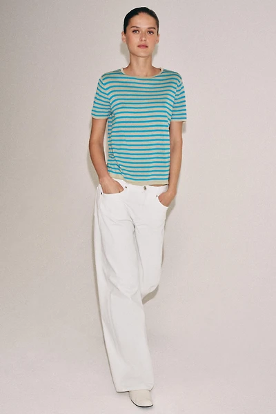 STRIPED KNIT TOP