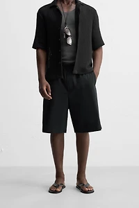 RELAXED FIT COTTON BERMUDA SHORTS