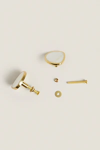 SET OF IRREGULAR MOTHER-OF-PEARL KNOBS (SET OF 2)