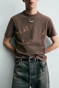 T-SHIRT EN MAILLE IMPRIMÉ LAV