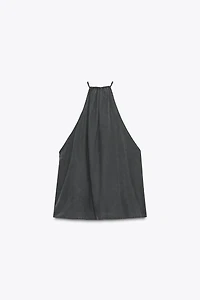 FLOWY HALTER TOP