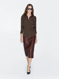 Cotton blend stretch shirt