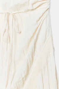 LACE TRIM MIDI SLIP DRESS