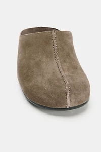 SPLIT SUEDE SLINGBACKS