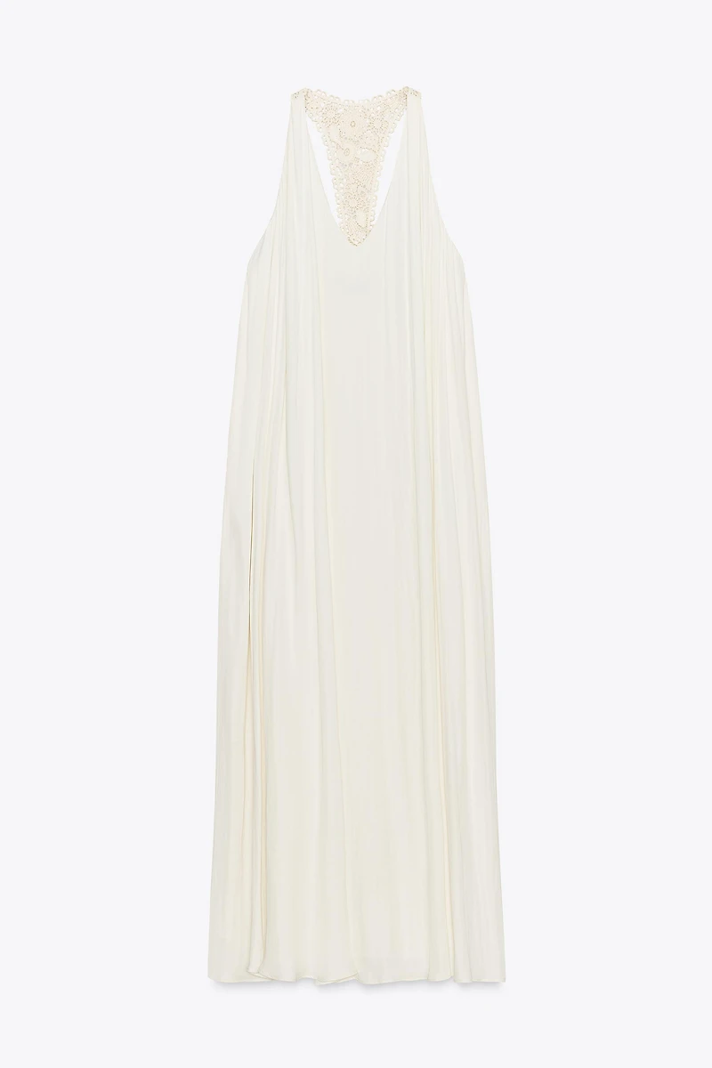 FLOWY DRESS WITH COMBINED BACK