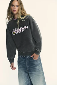 THE POWERPUFF GIRLS™ WASHED EFFECT SWEATSHIRT