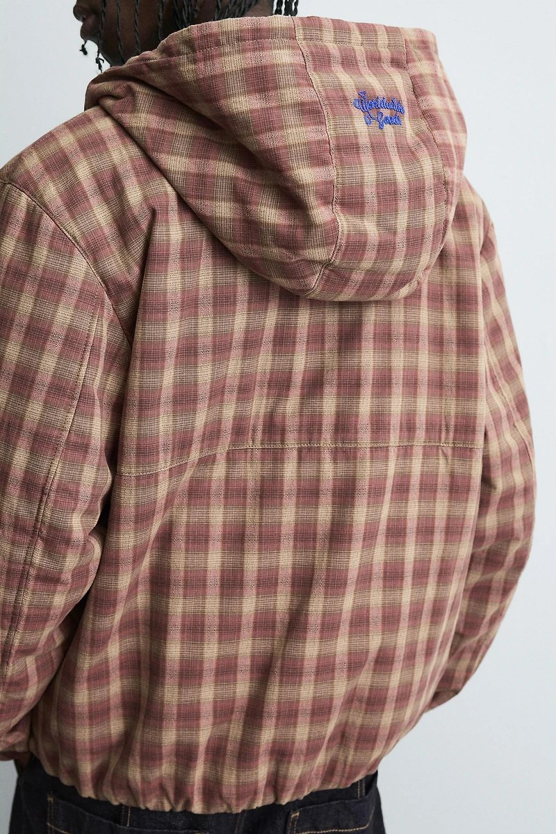 CHECKERED HOODIE JACKET