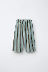 RELAXED TOWEL EFFECT STRIPED PANTS