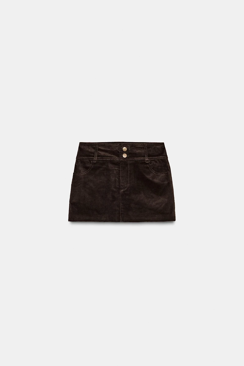 CORDUROY MINI SKIRT