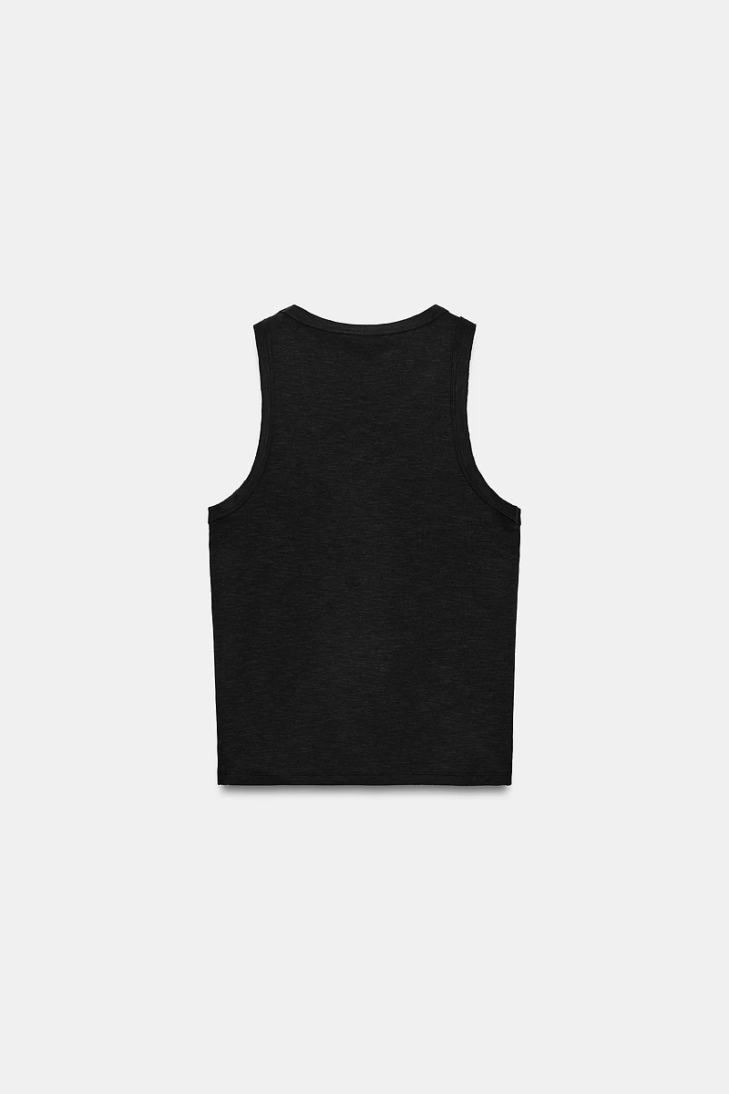 RIB SLEEVELESS TOP